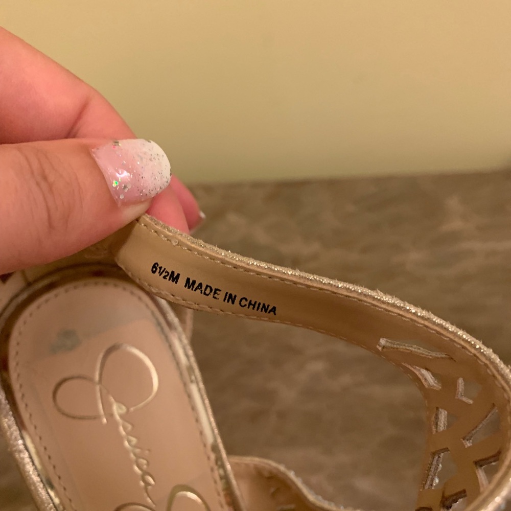 Stunning shoes , high heels gold with bling